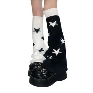 2024 New Vintage Autumn Winter Leg Warmers Japanese JK Black