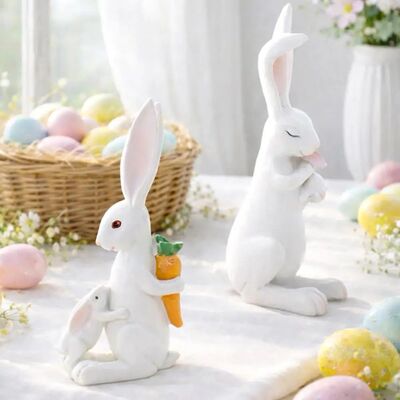 Bunny Figurine Easer Bunny Decoraion Figurine Cue Moher Baby