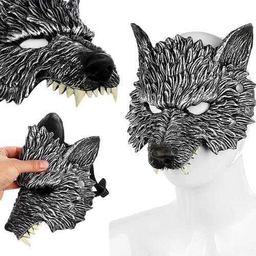 3D Realistic Werewolf Mask Soft PU Foam Wolf Head Mask Myste