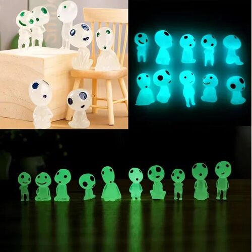 10-Piece Set of Glow-in-the-Dark Princess e Fairy Figurines: