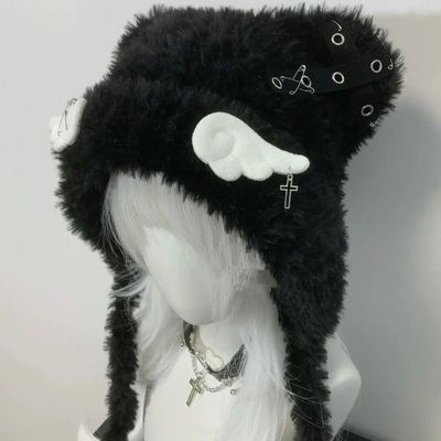 Fluffy Cat Ear Fairycore Lovely Skullies Vintage Minority Cr