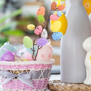 Artificial Easter Egg Branch Foam Eggs Twigs Decorative East