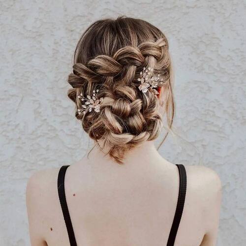 Rhinestone Crystal Flower Hairpins Hair Jewelry Luxury Style