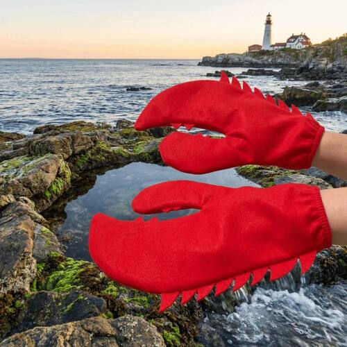 Cute Cartoon Crab Pliers Gloves Creative Funny Dress Up Mitt