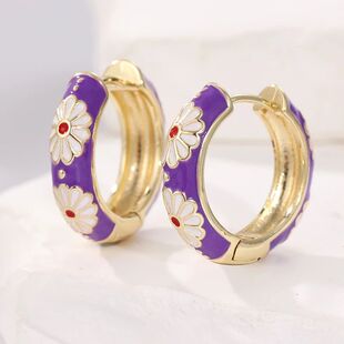 Classic Creativity Gold Color Copper Hoops Women's Earrings