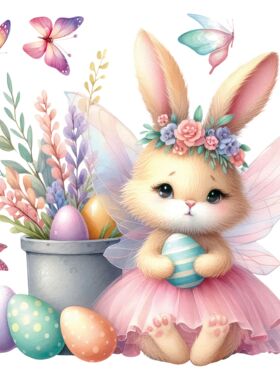 Easter Window Clings Adorable Chick and Flower Easter Basket