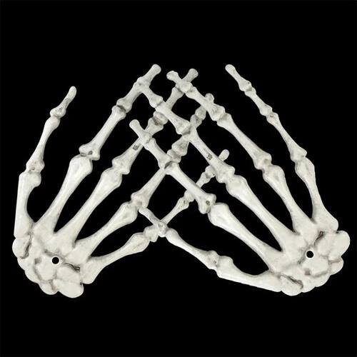 1 Pair Halloween Decoration Skeleton Hands Realistic Life Pl