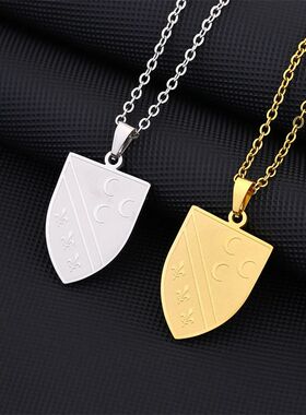 Bosnians Pendant Stainless Steel Necklaces for Women Men Gol