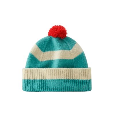 New Autumn Winter Knitted Hat Advanced Stripes Versatile Cou