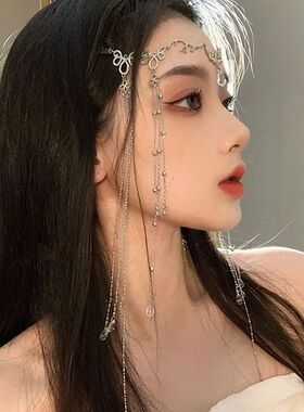 Crystal Bridal Head Chain Tiara Handmade Sweet Wedding Headp