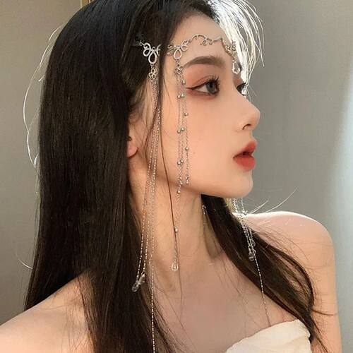 Crystal Bridal Head Chain Tiara Handmade Sweet Wedding Headp