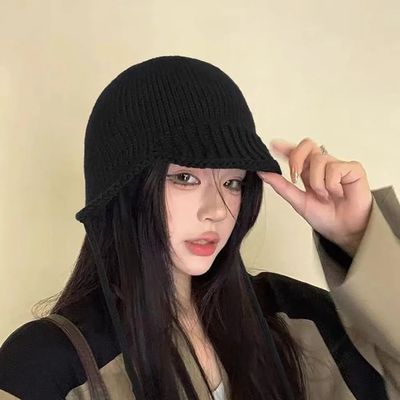 New Windproof Knitted Cap Warm Solid Color Beanie Cap Ear Pr