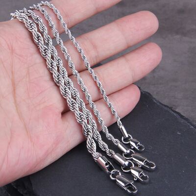 New stainless steel twist chain net red titanium steel neckl