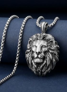 Lion head pendant, cross-border hot selling necklace in Euro