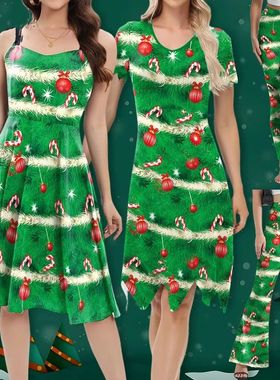 Color Cosplayer Christmas Dress Suit Green e Cosplay Costume