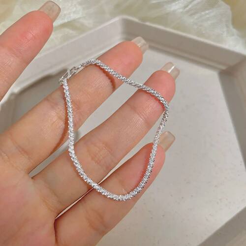 New Silver Colour Sparkling Gypsophila Adjustable Bracelet &