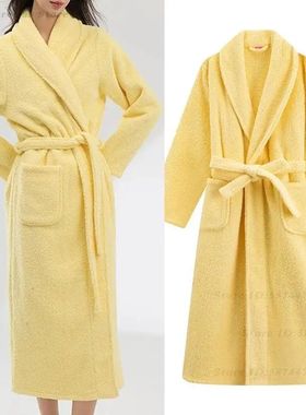 Autumn Winter Female Long Robe Pijama Mujer Thick Flannel Ki