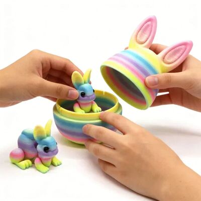 Surprise Opening Easter Egg with Bunny Inside 3D Printed Pas