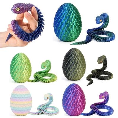 3D Printed Snake with Egg Joint Mobility Simulate Snake Orna