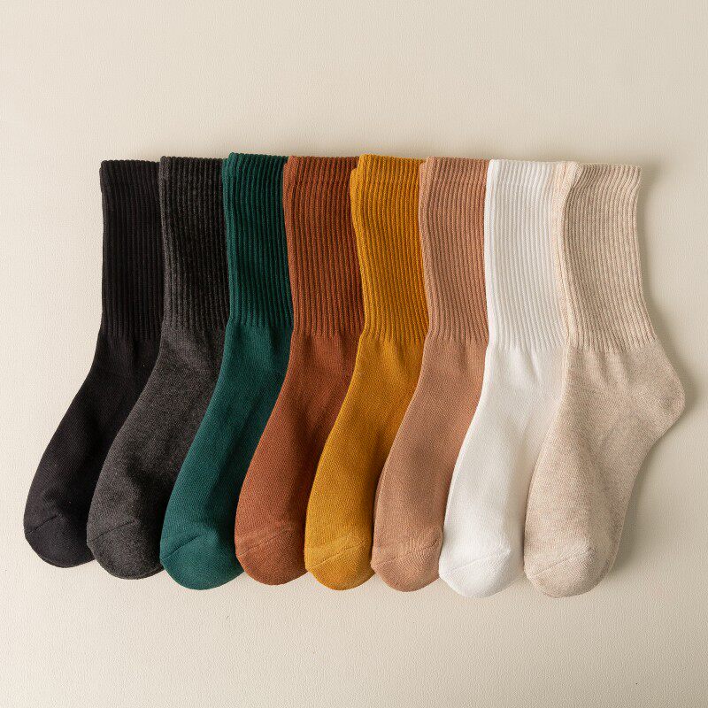 男士冬款中筒袜纯棉加