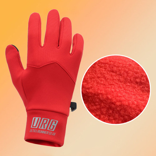 URG秋冬季黑色户外触屏动感手套