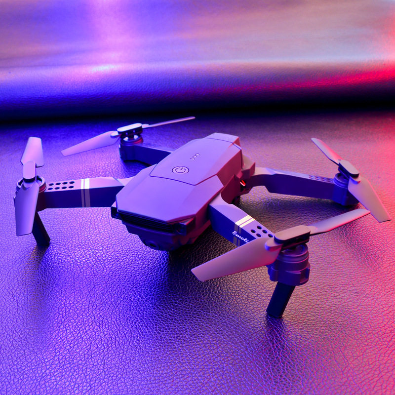 E58 접이식 드론 4K 카메라 항공 사진 고화질 4축 비행 고정 높이 원격 제어 항공기 블랙 기술 소년