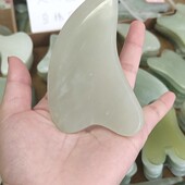 正品 天然玉石按摩面部美容刮痧板岫玉脸部拨筋棒眼部背部加厚玉板