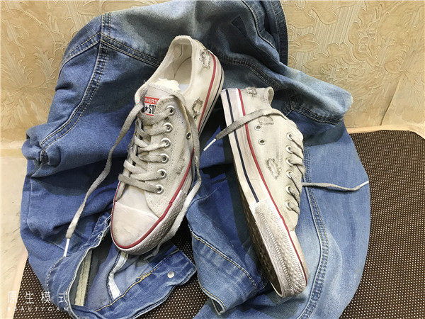 新款春季新品破烂小脏乞丐破洞帆布鞋男女款复古做旧休闲鞋