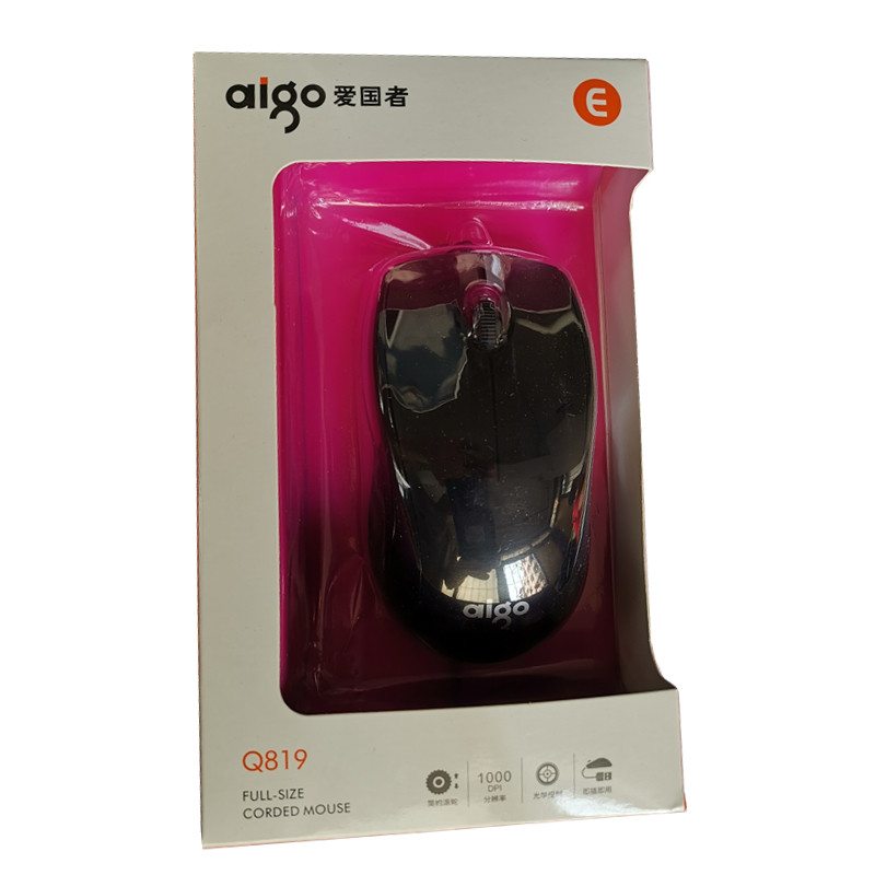 패트리어트 819 유선 USB 마우스 홈 게임 사무실 마우스 컴퓨터 주변 장치 액세서리 공장 프로모션