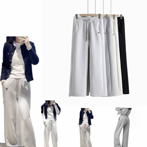 鸡蛋家直筒裤带抽绳可2穿