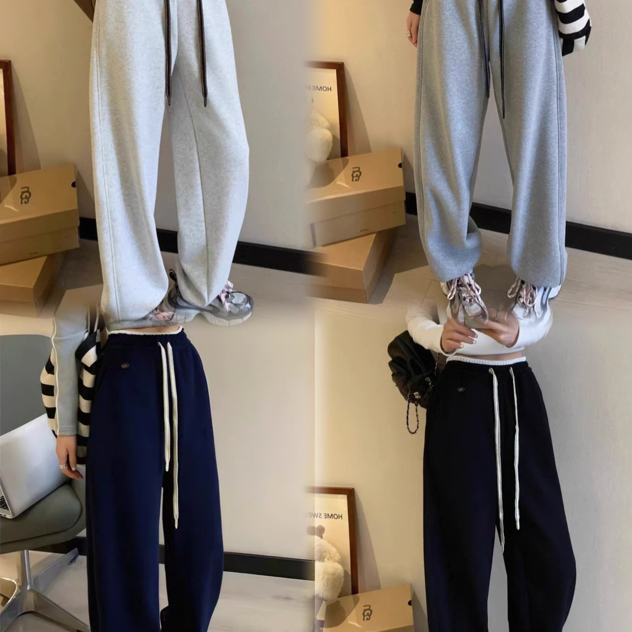 韩系卫裤女秋冬新款休闲裤