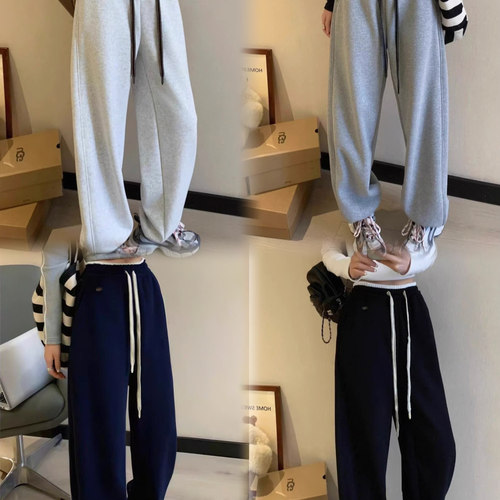 韩系卫裤女秋冬新款休闲裤