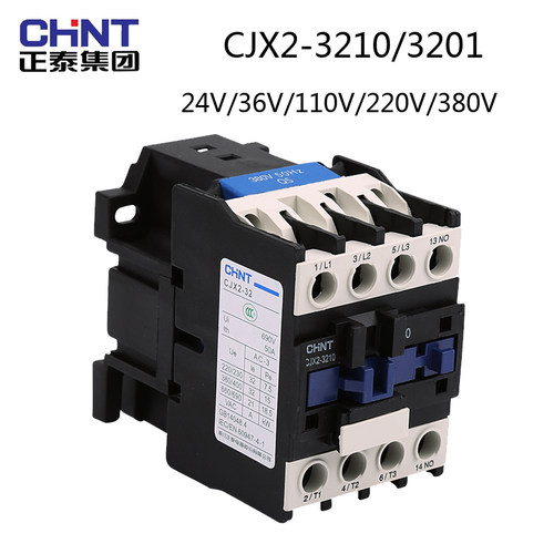 正泰交流接触器CJX2-3210 3201 24V36V110V220V 380V 32A常开常闭