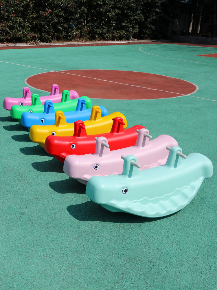 幼儿园动物跷跷板塑料翘翘板户外儿童玩具游乐场设备宝宝体育器材
