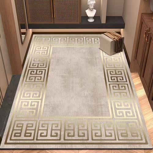 中式入户门垫客厅玄关进门脚垫硅藻泥吸水家用耐脏防滑地毯可裁剪