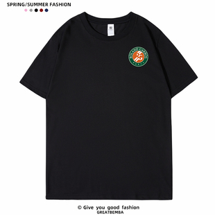 2025法国网球公开赛法网短袖T恤辛纳郑钦文德约科维奇休闲大码夏