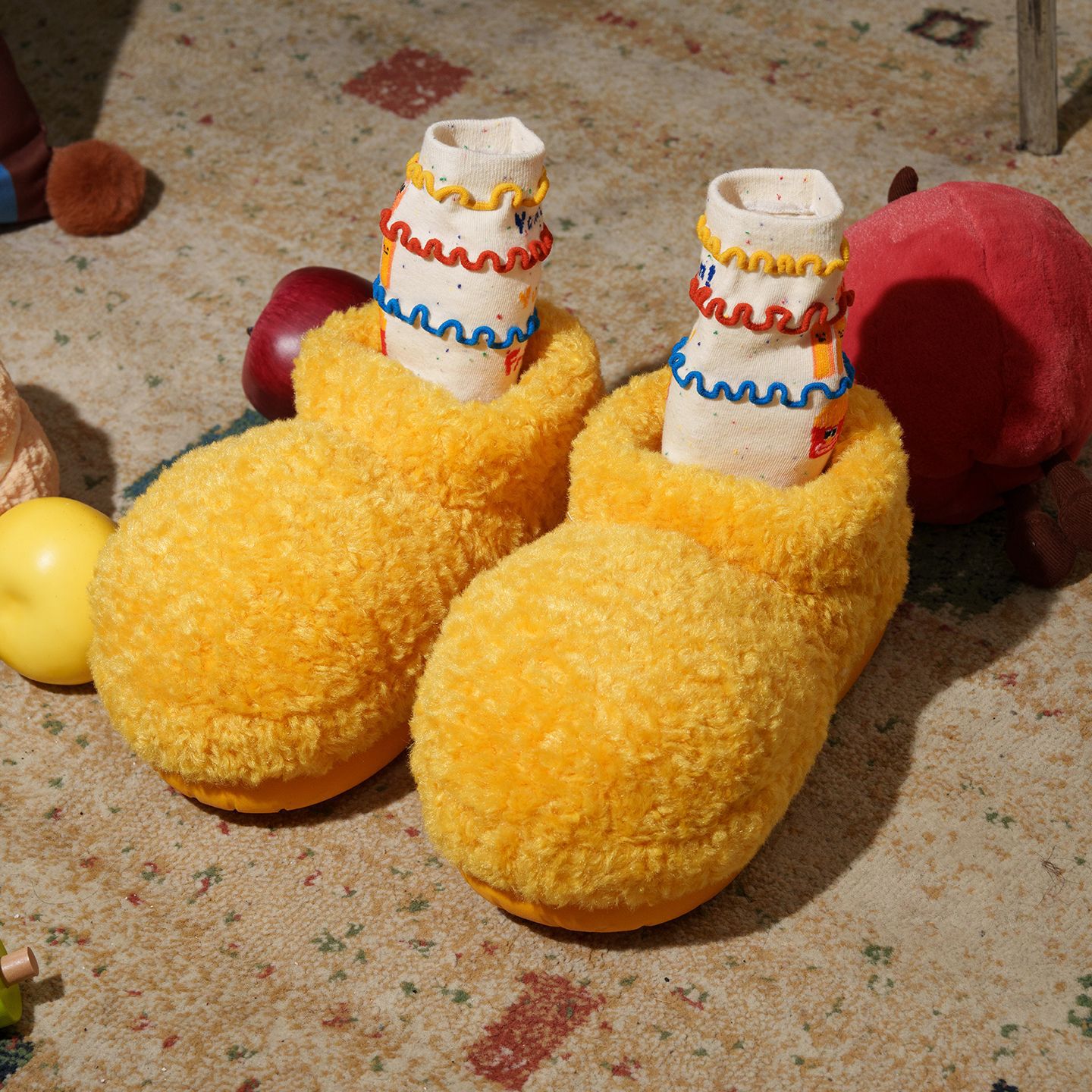 趣味米奇棉鞋女秋冬季新款家用加绒加厚冬天保暖可外穿全包棉