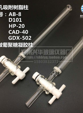 CAD-40/GDX-502型大孔树脂吸附柱玻璃层析离子交换柱内径1cm1.4cm