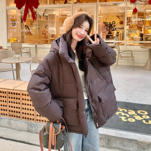 新品  现货 休闲连帽咖色90白鸭绒羽绒服2C139-878-P285-K428图片