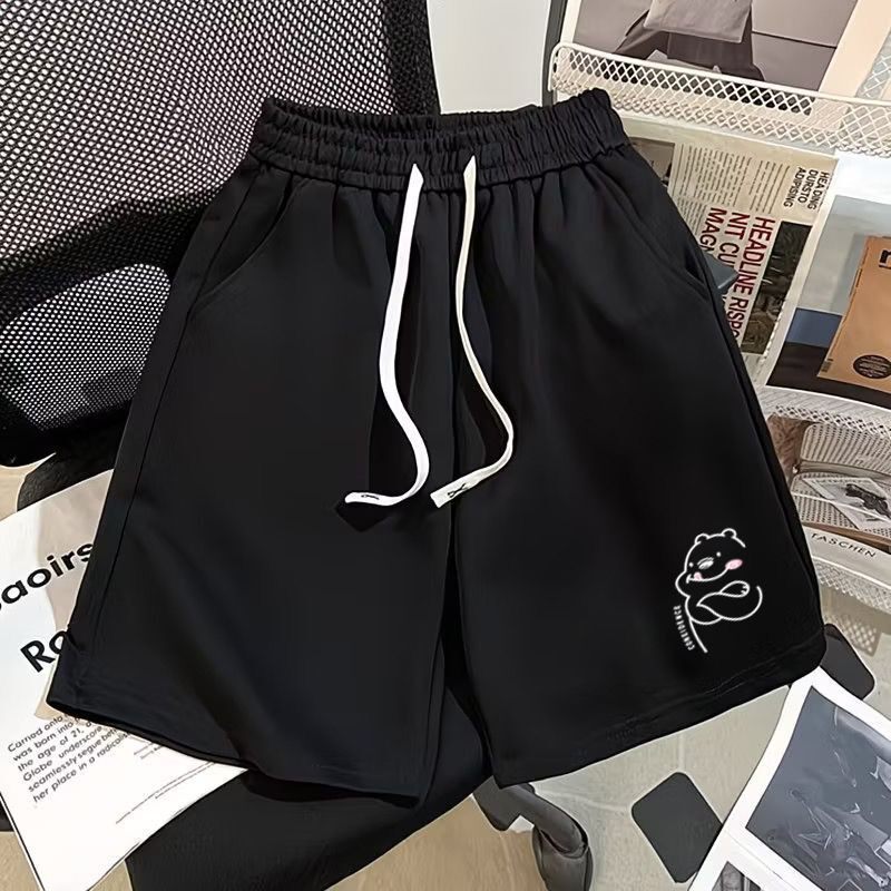 夏季薄款五分短裤女韩版印花潮流ins大码百搭显瘦外穿休闲运动裤