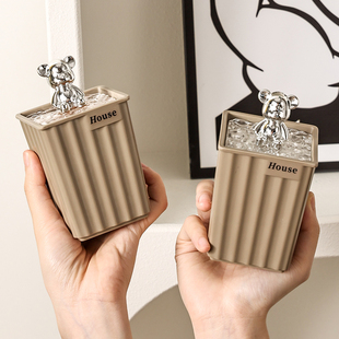 装轻奢棉签牙签棉花棒棉棒放棉签盒牙签盒牙签罐牙签筒收纳盒盒子