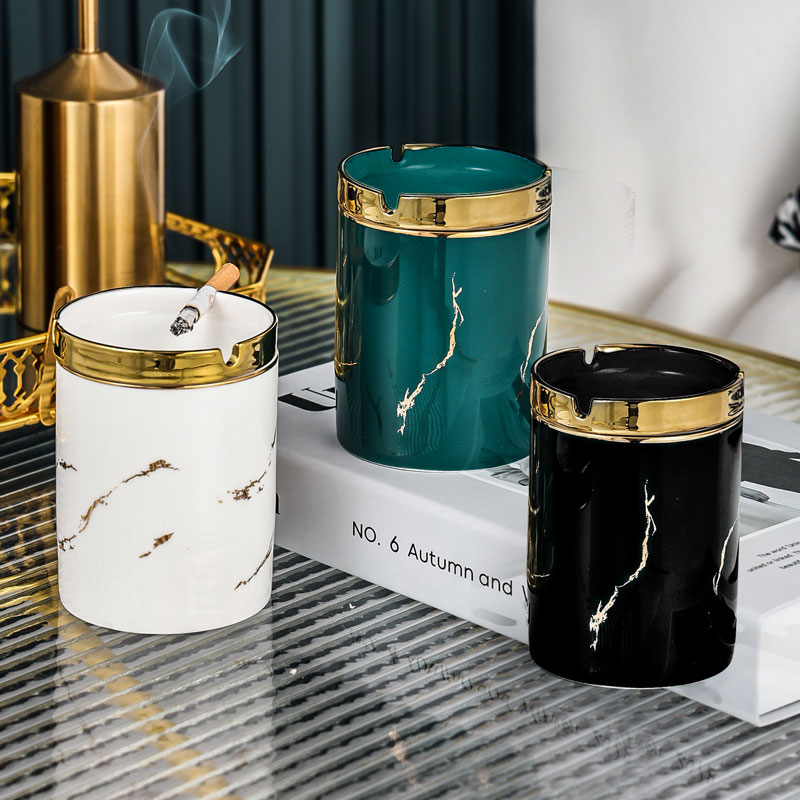 創意輕奢高檔漏斗煙缸家用客廳