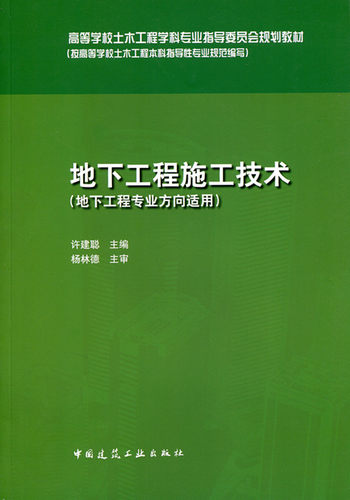 地下工程施工技术 地下工程专业方向适用 高等学校土木工程学科专业指导委员会规划教材 施工组织与管理 许建聪 主编 建筑工业出版