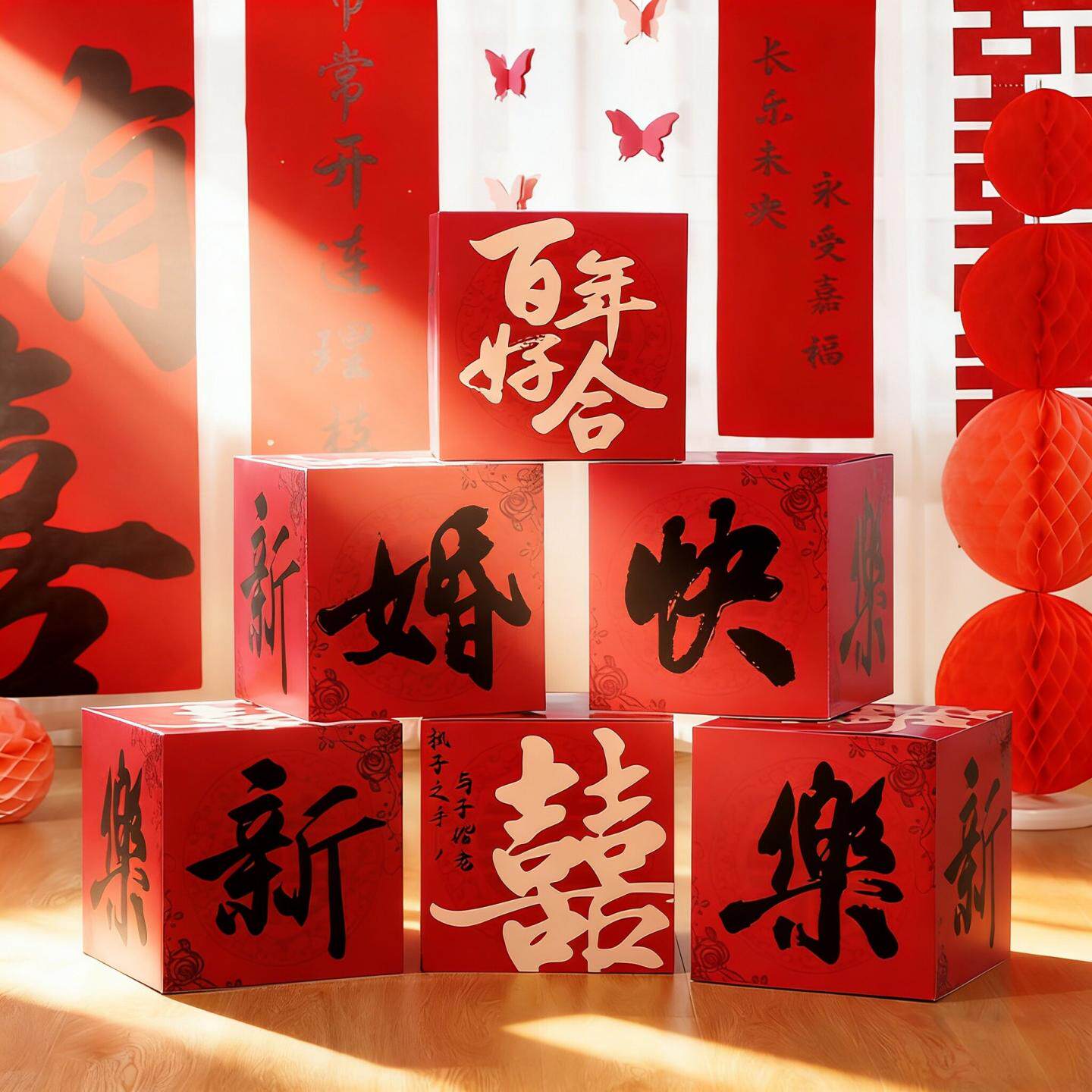 结婚婚房布置落地摆件图片
