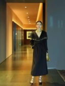 价格咨询.欧洲站原创设计走秀重工高定气质连衣裙白领贵妇1125