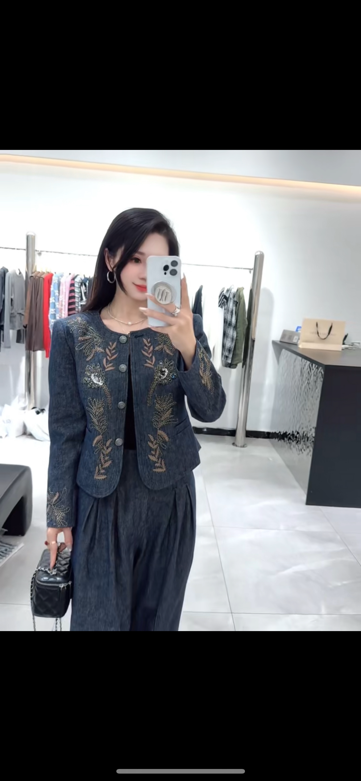 价格咨询.欧洲站原创设计师走秀款重工高定气质白领套装1029