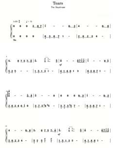 钢琴纯音乐眼泪钢琴简谱五线谱带歌词电子版成人零基础学钢琴谱