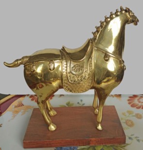 欧式复古全铜马摆件铜质厚重铜马到成功办公室酒柜玄关客厅装饰