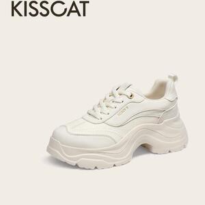 KISSCAT接吻猫25春新款小白鞋休闲运动老爹鞋KA65163/K75163A-50