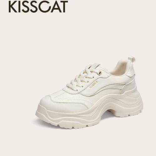 KISSCAT接吻猫25春新款小白鞋休闲运动老爹鞋KA65163/K75163A-50